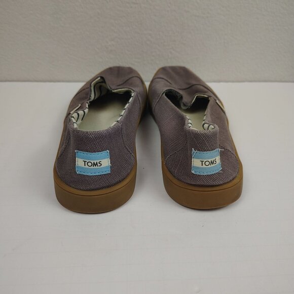 TOMS Classic Alpargata Slip-On Shoes Mens 10 Ash Gray Classic Canvas Boat Shoe - Picture 5 of 9